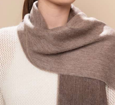 ÉCHARPE DOUBLE FACE NON TEINTE